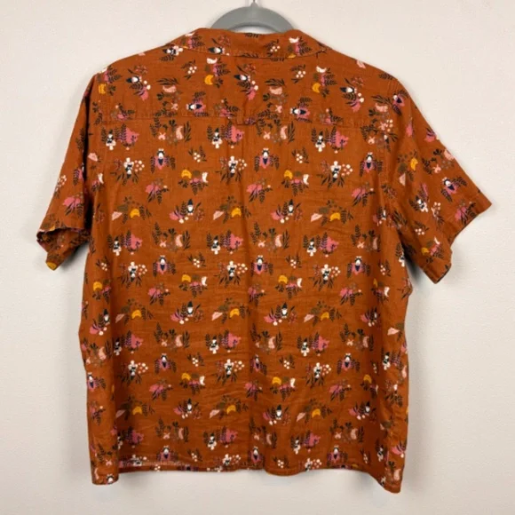 Duluth Trading Artisan Hemp Untucked Garden Gnome Camp Shirt - Size Large - Picture 4 of 6